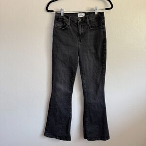 FRAME Women's Le High Flare Black Denim Wide Leg Jeans Size 28